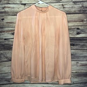 Soft pink chiffon blouse